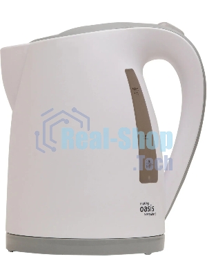 Чайник электрический OASIS K-3PWG белый+серый, 1,7л