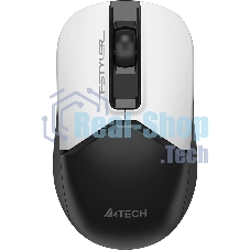 Мышь беспроводная A4Tech Fstyler FG12 белый/черный, 1200 dpi, радиоканал, USB, кнопки - 3
