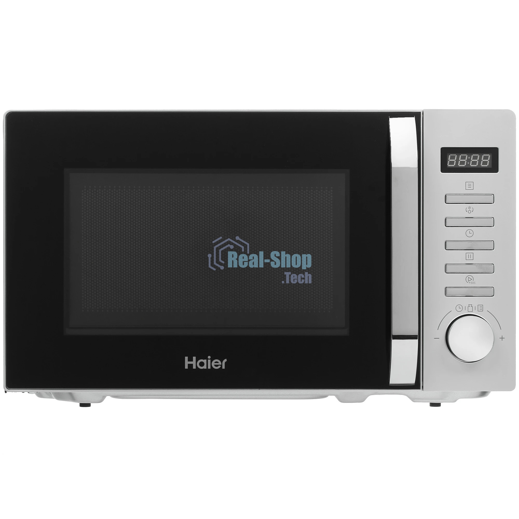 Микроволновая печь Haier HMB-DM208SA серебристый/черный, 20 л, 800 Вт, переключатели - кнопки, поворотный механизм