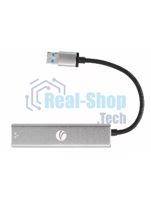 Переходник VCOM USB 3.0 -->RJ-45 1000Mbps+3 USB3.0, Aluminum Shell, 0.2м DH312A