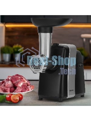 Мясорубка электрическая Vitek VT-3615 черный, 1700 Вт, 2.0 кг/мин, реверс, защита от перегрузки, насадки - 4