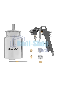Краскопульт пневматический Matrix с нижним бачком v=10k + сопладиаметром 1.2 1.5 и 1.8мм