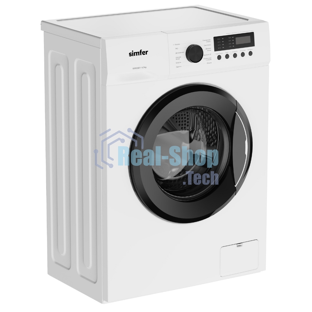Стиральная машина Simfer WWC601 белый, загрузка фронтальная 6 кг, 1000 об/мин, класс: А++