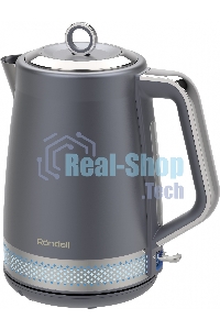 Чайник электрический Rondell RDE-WK880 1.7 л, 2200 Вт, титан/серебристый корпус: серебристый