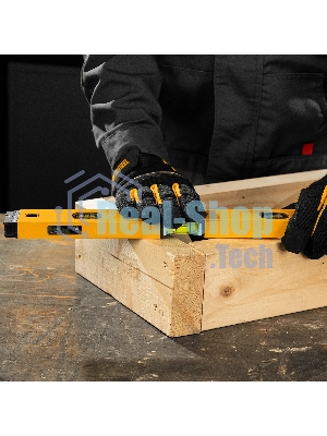 Уровень алюминиевый Denzel магнит., фрезерованный, 3 глазка (1 зеркал.), 0,5 мм/м, 400 мм