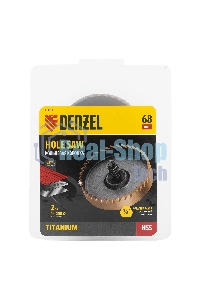 Коронка по металлу Denzel HSS, 68 мм, нитридтитановое покрытие