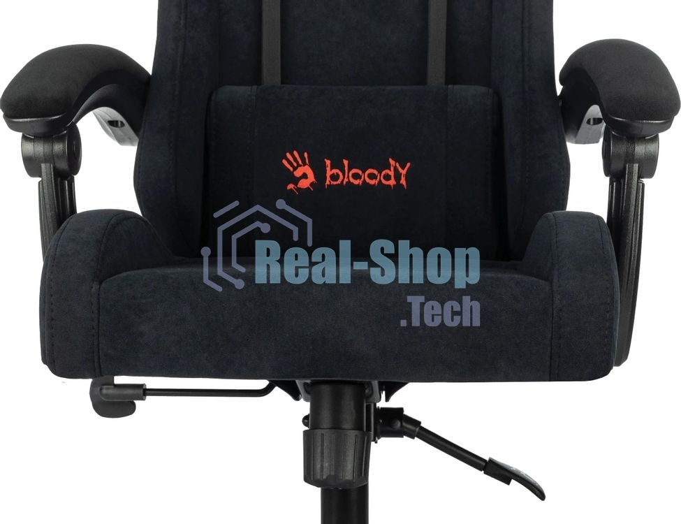 Кресло A4Tech Bloody GC-560 черный, ткань, 150 кг, подголовник, регулируемые подлокотники, механизм качания