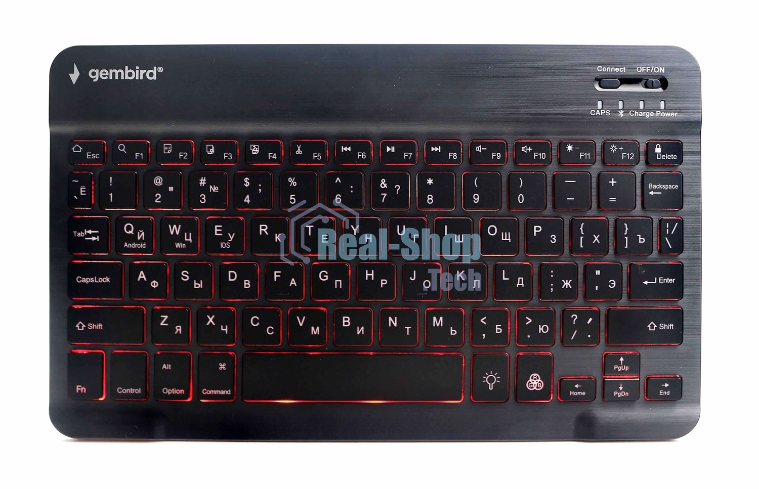 Клавиатура беспроводная Gembird KBW-4N, 78 кл., Bluetooth, ножн.тип клавиш, ультратонкая