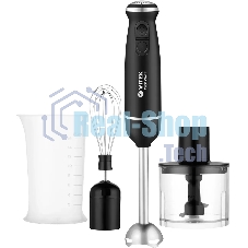 Блендер погружной Vitek VT-3001 черный/серебристый 1200Вт