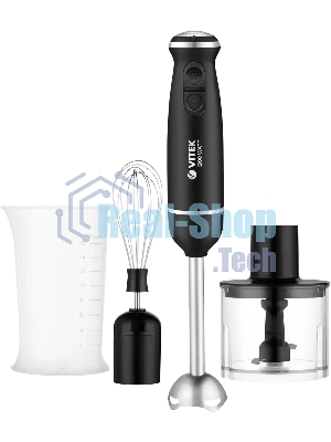 Блендер погружной Vitek VT-3001 черный/серебристый 1200Вт
