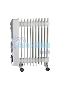 Обогреватель масляный Ресанта ОМ-12НВ (12 секций) белый, 2900 Вт, 25 м2, термостат 67/3/12