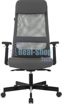 Кресло руководителя Бюрократ T-995 серый TW-04 Neo Grey, сетка/ткань, крестов. металл черный