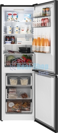 Холодильник Weissgauff WRK 185 Total NoFrost Inverter черный двухкамерный 205/86л морозилка снизу