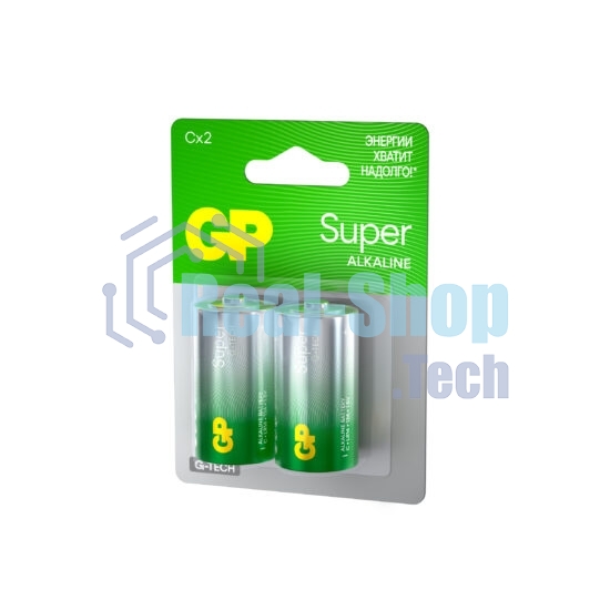 Алкалиновые батарейки GP Super Alkaline G-Tech 14А типоразмера C - 2 шт. на блистере (2 шт.)