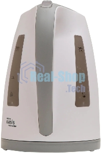 Чайник электрический OASIS K-3PWG белый+серый, 1,7л