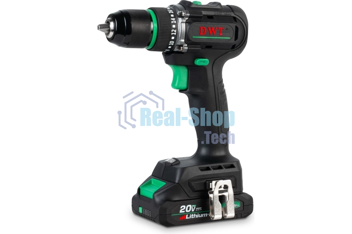 Дрель-шуруповерт DWT ABSP-20 DNF-2 BMC, 20 В, 2 Ач, 60 Нм, бесщеточный