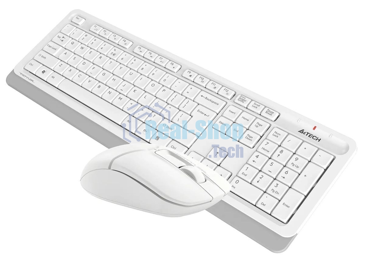 Комплект клавиатура+мышь A4Tech FStyler FG1012 беспроводной, USB, 1200 DPI, белый
