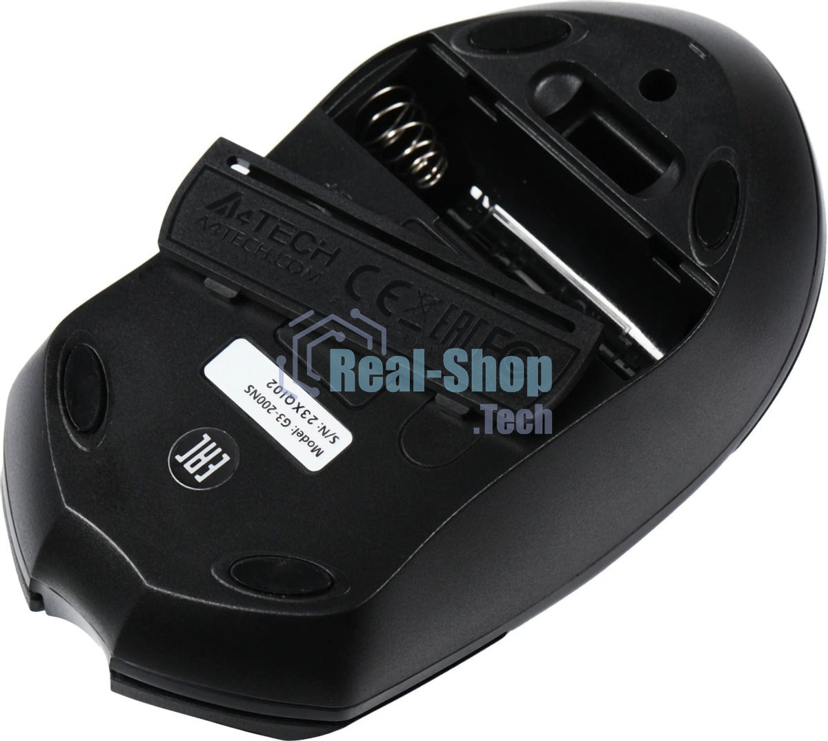 Мышь беспроводная A4Tech G3-200NS черный, 1200 dpi, радиоканал, USB, кнопки - 3