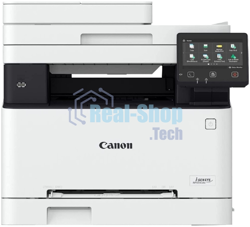 МФУ лазерное Canon i-SENSYS MF655Cdw (5158C004), A4, цветное, печ. 21 стр/мин, скан. до 27 стр/мин (ч/б) 14 стр/мин (цвет), 1200 x 1200 dpi (принтер) 600x600dpi (сканер), USB, RJ-45, Wi-Fi, Air Print, Mopria