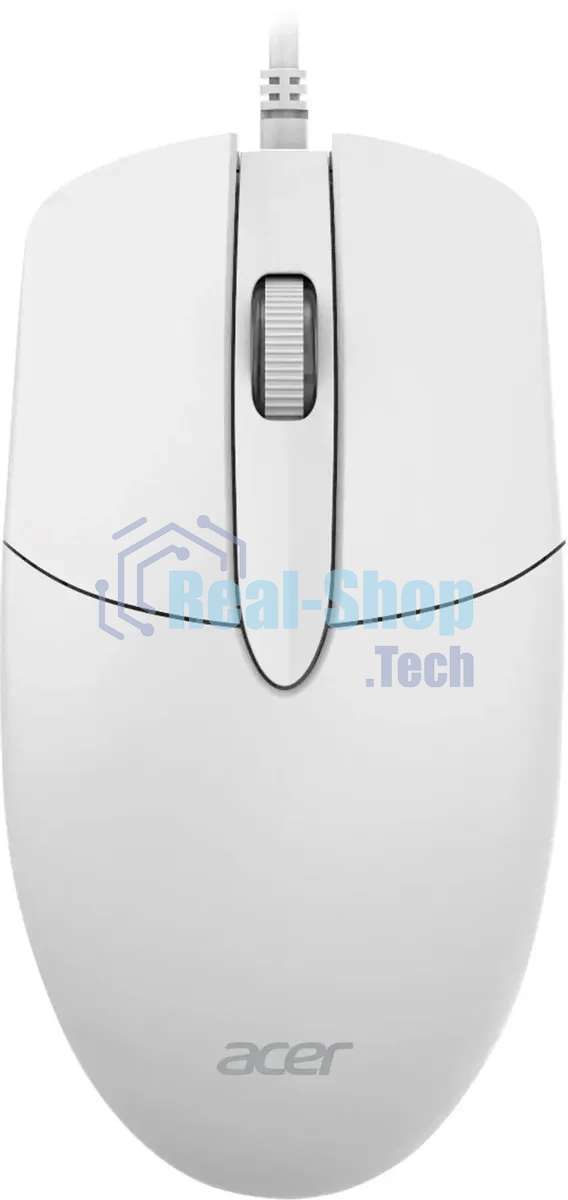 Мышь проводная Acer OMW300 белый, 1200 dpi, USB, кнопки - 3