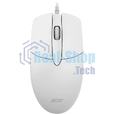Мышь проводная Acer OMW300 белый, 1200 dpi, USB, кнопки - 3