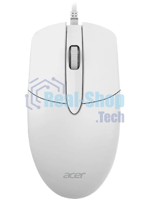 Мышь проводная Acer OMW300 белый, 1200 dpi, USB, кнопки - 3