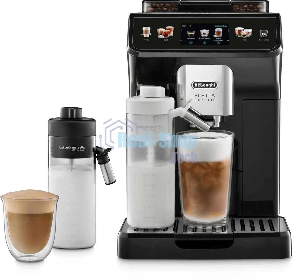 Кофемашина автоматическая DeLonghi ECAM450.55.G черный, исп. кофе - зерновой/молотый, 1.8 л, 1450 Вт, 19 бар