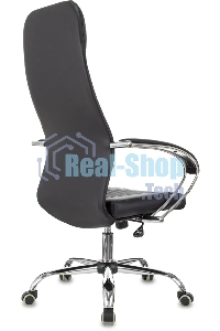 Кресло руководителя Бюрократ CH-610SL черный эко.кожа крестов. металл хром пластик черный