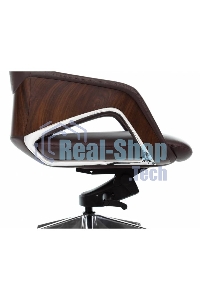 Кресло руководителя Бюрократ DAO-2 коричневый, кожа, с подголовником, крестовина алюминий