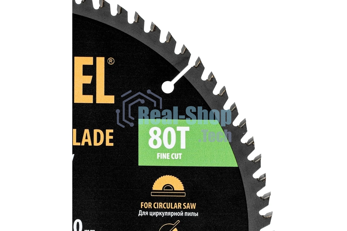 Пильный диск по дереву Denzel ф255 х 30 мм, 80 зубьев 733637