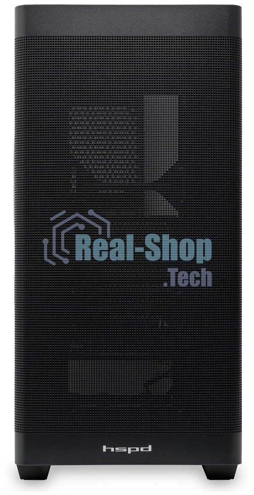 Компьютерный корпус без блока питания Case HSPD M740, Mesh Mid Tower, черный, TG, 0.6 SPCC, no fans, E-ATX, ATX, mATX, mITX, 170/400/200мм, 4x2.5