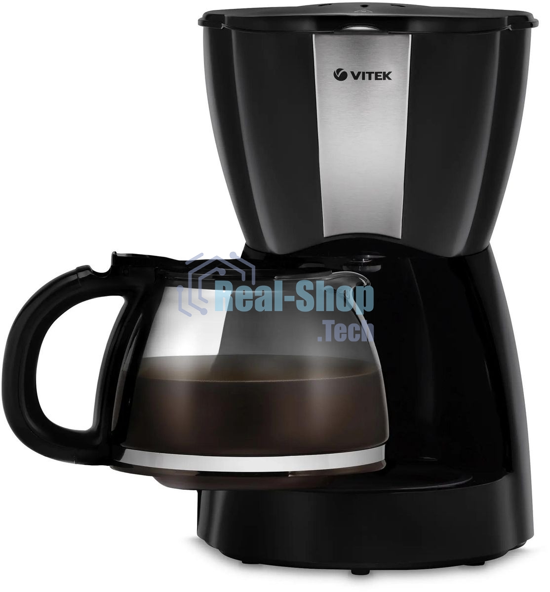 Кофеварка капельная Vitek VT-1503 черный, исп. кофе - молотый, 1.2 л, 900 Вт.