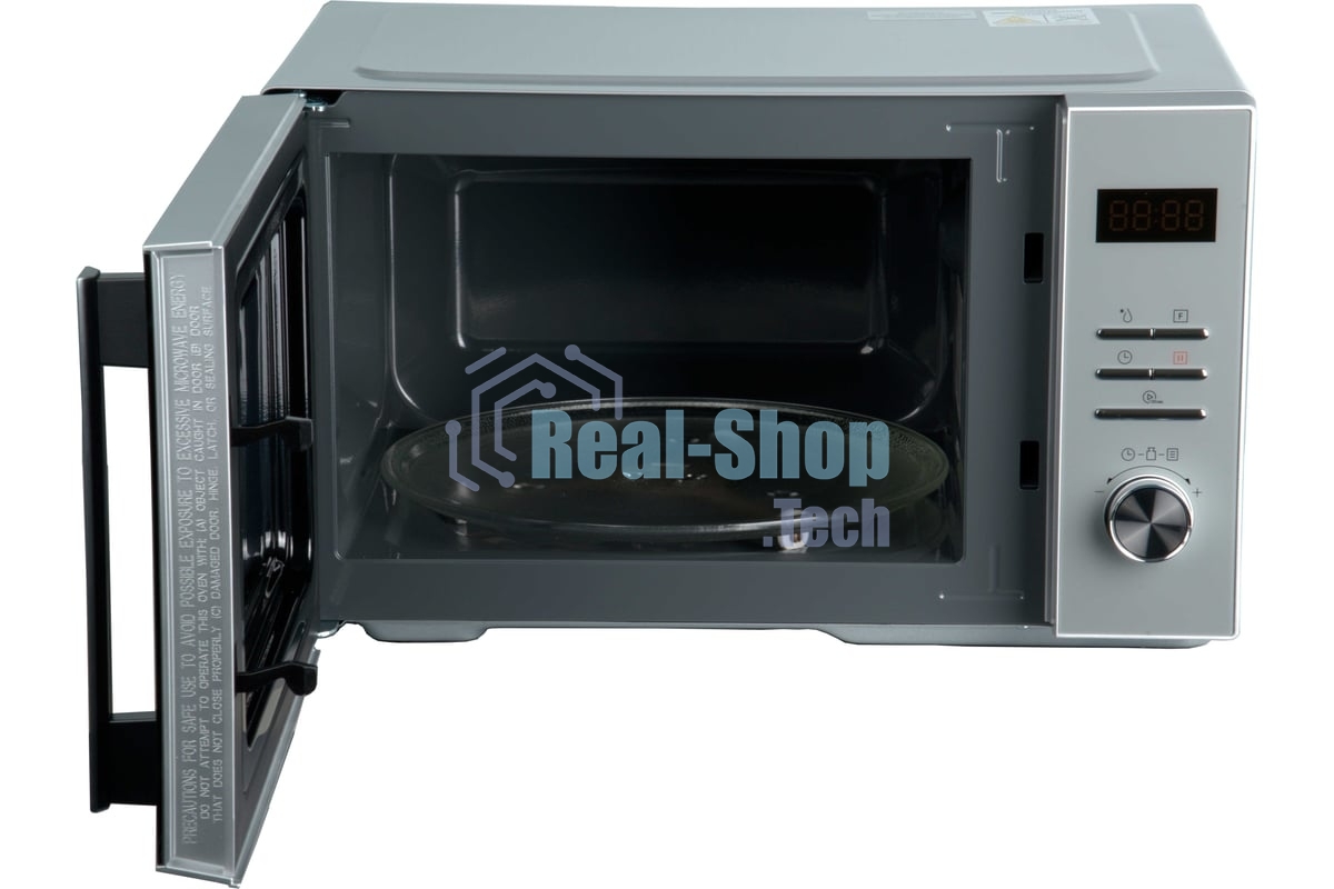Микроволновая печь General Electronics GE-DS525S серебро, 25 л, 900 Вт, переключатели — электронный