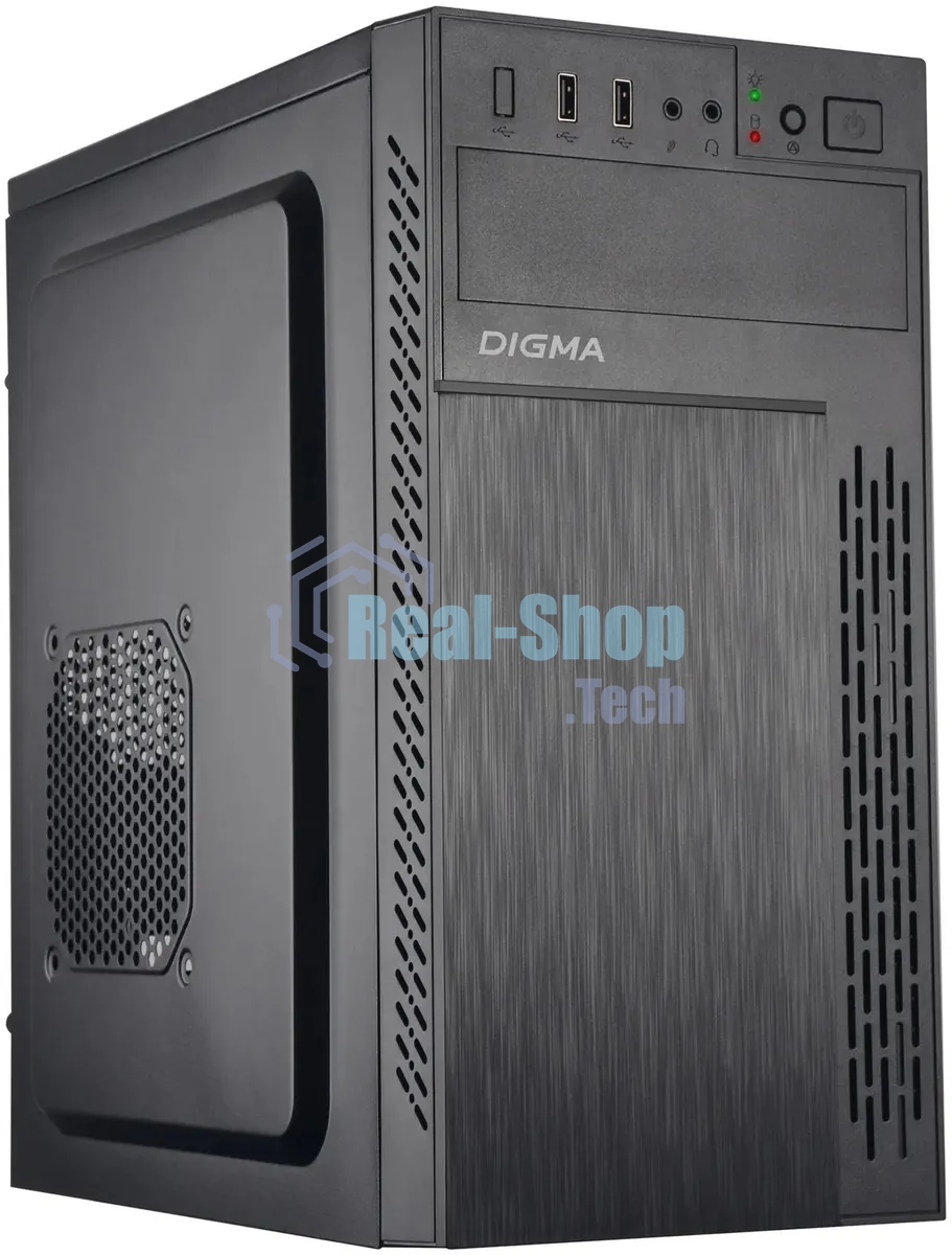 Компьютерный корпус Digma DCC-MN301 черный без БП mATX 1x80мм 2x120мм 1xUSB 2.0 1xUSB 3.0 audio