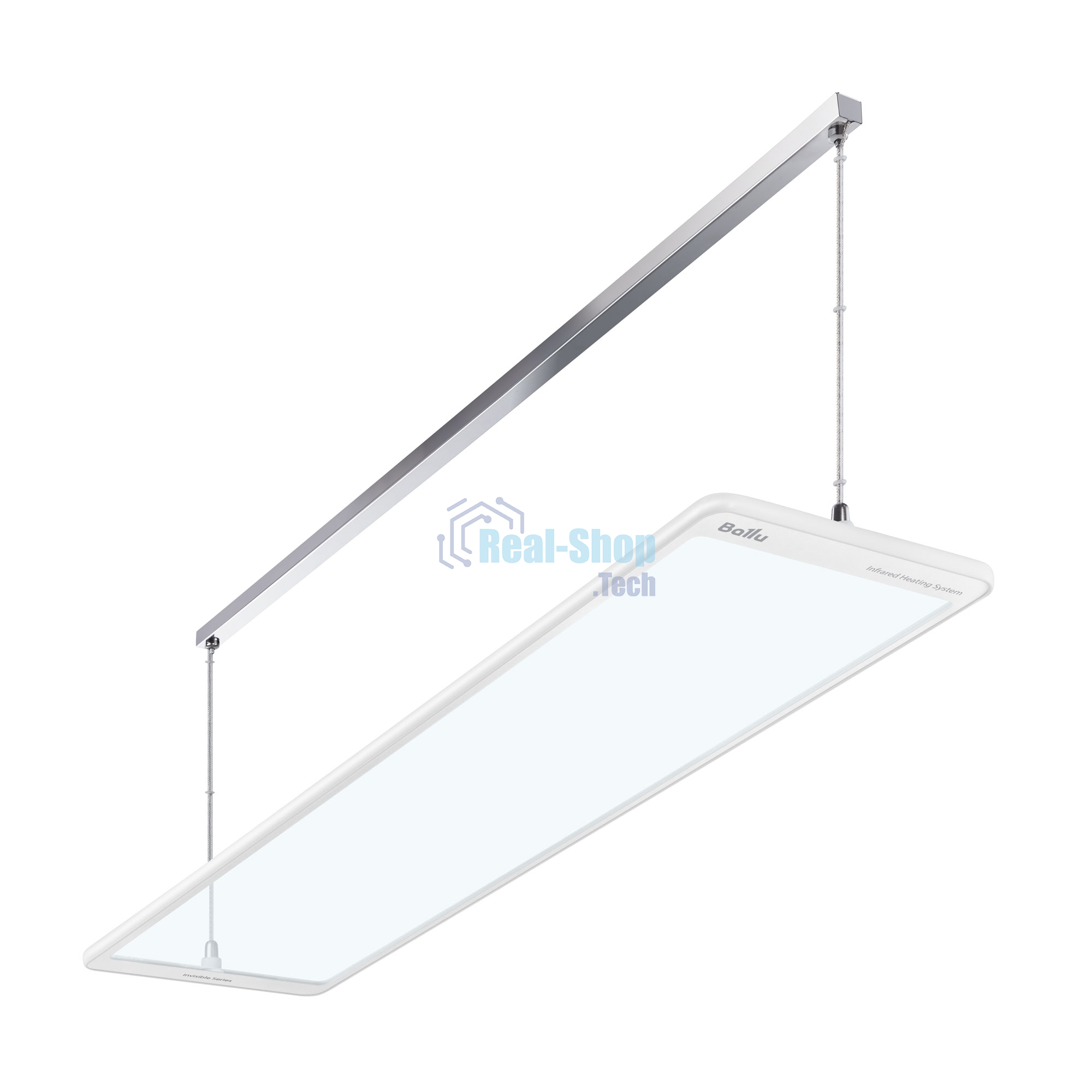 Комплект обогреватель инфракрасный Ballu BIH-GTW-1.0 + BMT-1 белый, 1000 Вт, 20 м2, термостат