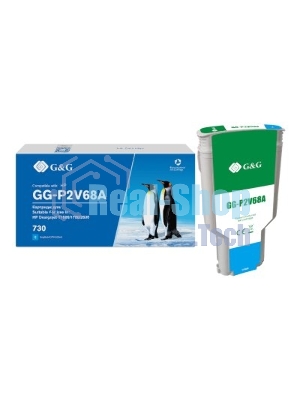 Картридж струйный G&G GG-P2V68A 730 голубой (300 мл) для HP DJ T1600/T1700/T2600