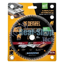 Пильный диск по алюминию Denzel ф165 х 20 мм, 60 зубьев 733747