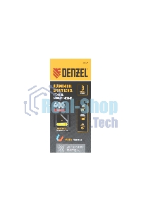 Уровень алюминиевый Denzel магнит., фрезерованный, 3 глазка (1 зеркал.), 0,5 мм/м, 400 мм