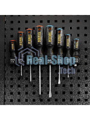 Набор отверток на полке Denzel 8 шт., PH+SL, S2, 3к рукоятка