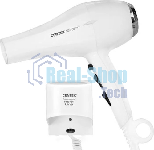 Фен Centek CT-2251 белый, 2100 Вт, ионизация