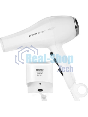 Фен Centek CT-2251 белый, 2100 Вт, ионизация