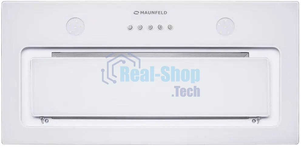 Вытяжка встраиваемая Maunfeld TRAPEZE 601GG белый, 60 см, 1150 куб. м/ч, 54 дБ