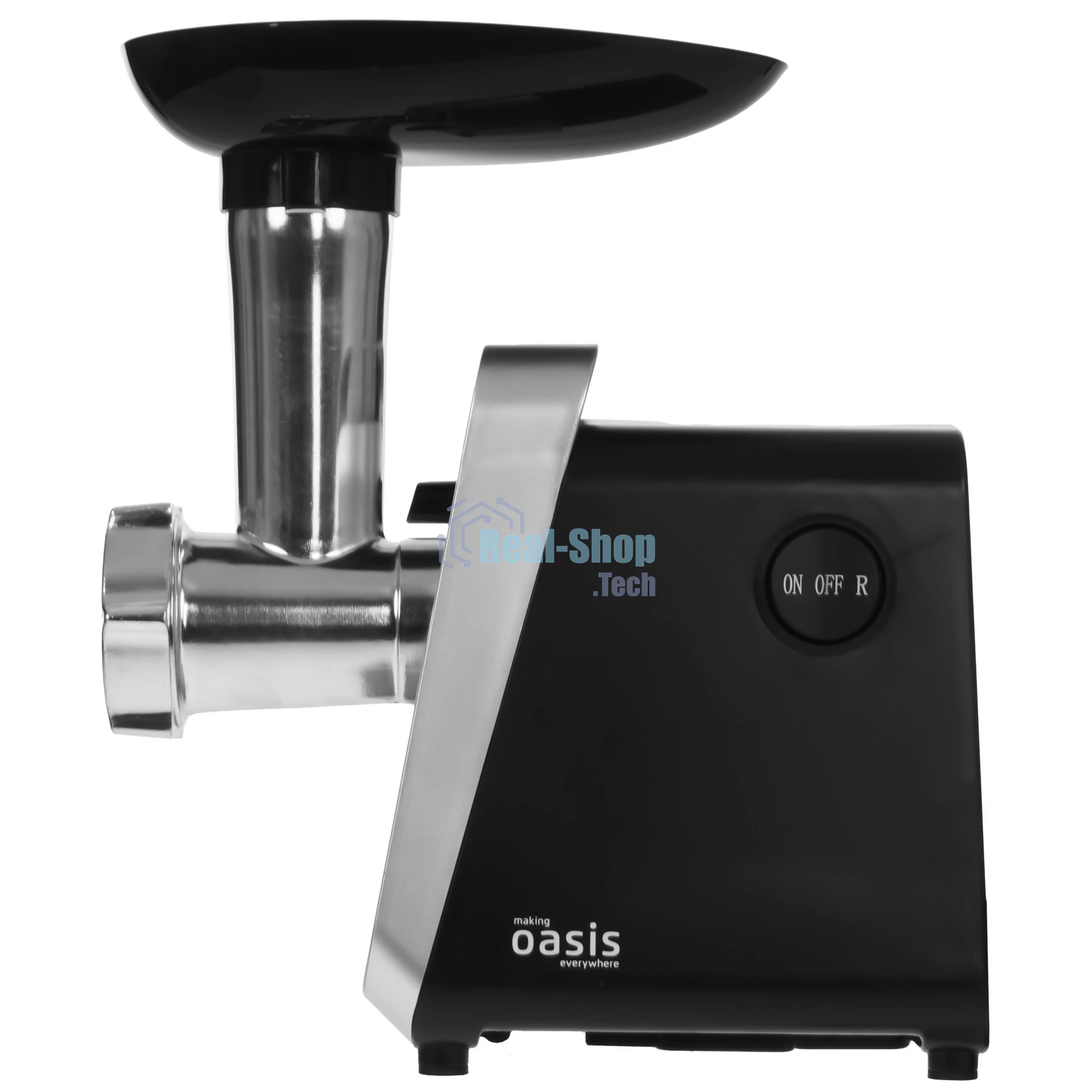 Мясорубка электрическая Oasis MG-LK2 чёрный, 1800 Вт, 1.8 кг/мин, реверс, защита от перегрузки, насадки - 3