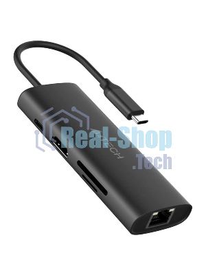 Разветвитель USB-C A4Tech DST-80C 2порт. серый