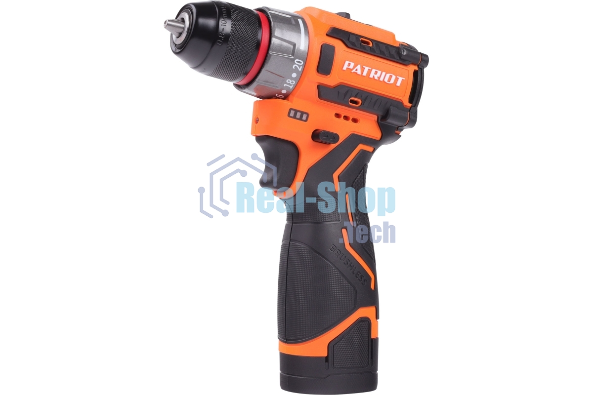 Дрель-шуруповерт Patriot BR 467, 16,8 В, 2 Ач, 70 Нм, бесщеточный