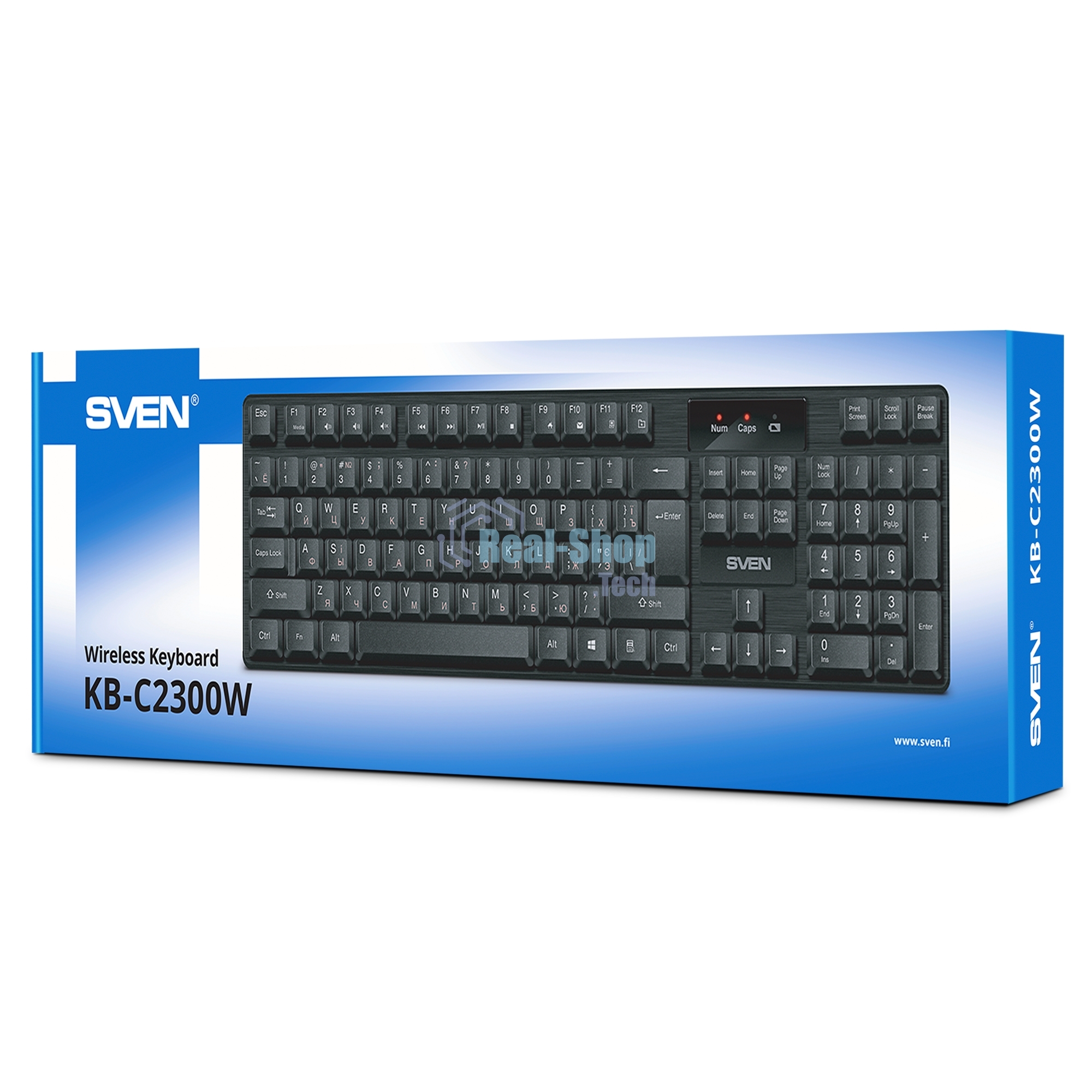 Клавиатура беспроводная Sven KB-C2300W USB черная