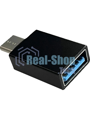Адаптер Buro USB A(f) USB Type-C (m) черный