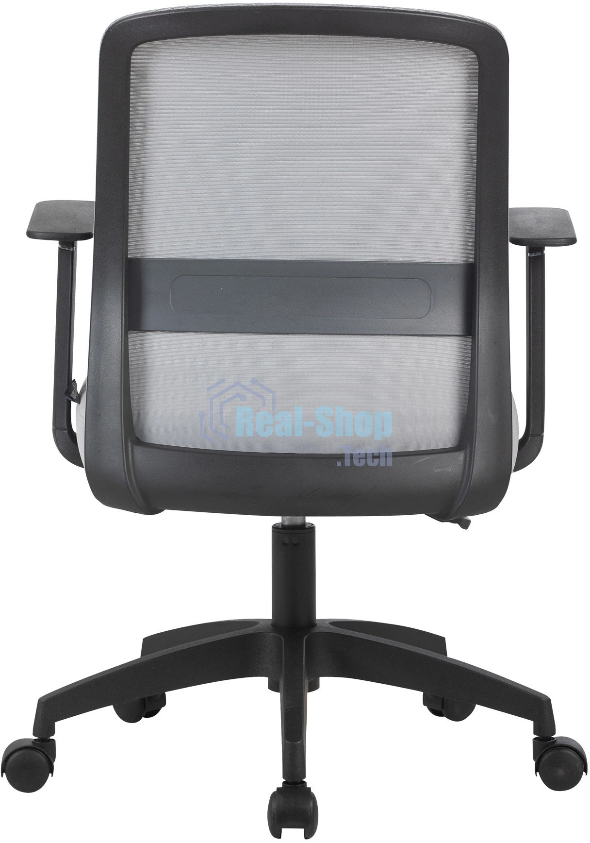 Кресло компьютерное Cactus CS-MC333-GY серый, сиденье серый, сетка/ткань, низк.спин. крестов. пластик, пластик черный