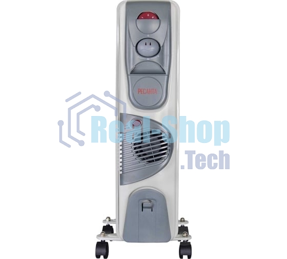 Обогреватель масляный Ресанта ОМ-12НВ (12 секций) белый, 2900 Вт, 25 м2, термостат 67/3/12