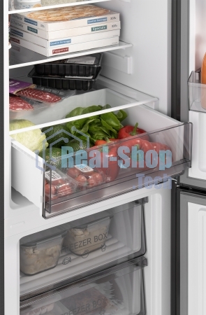 Холодильник Weissgauff WRK 185 Total NoFrost Inverter черный двухкамерный 205/86л морозилка снизу